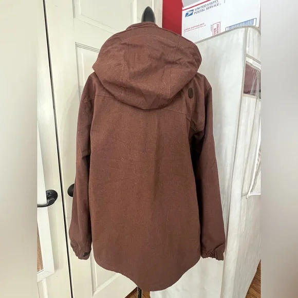 Men’s Volcom Mails Ins Jacket Near to New Condition no Flaws Brown Size Medium - Picture 7 of 14